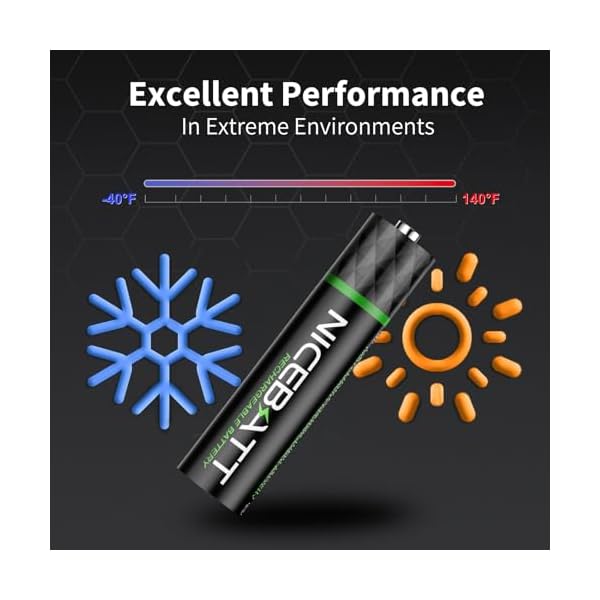 Rechargeable AAA Batteries 1100mAh, Premium NiMH Triple A Battery Low Self Discharge -16 Count - Image 5