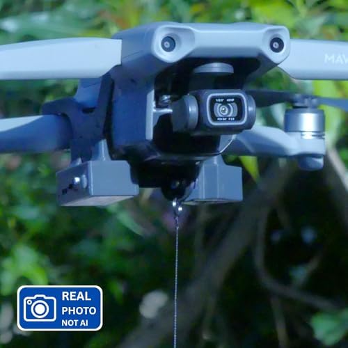 DJI Mavic AIR 2 / 2S용 릴리즈 앤 드롭 프로페셔널 기기 DRONE SKY HOOK 제작 미국 특허 - 드론 낚시, 미끼 출시, 적재 배달, 수색 및 구조 및 놀이용 — 사진 2