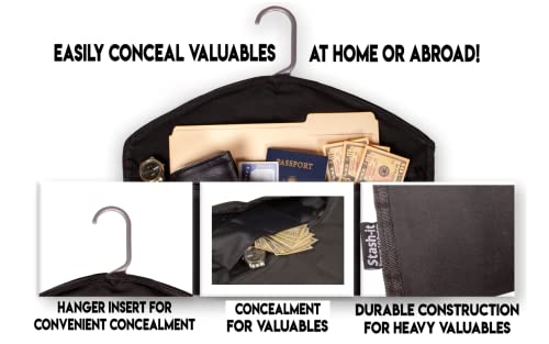 Hanger Diversion Safe by Stash-it, Hidden Pocket Safe, Fits Under Hanging Clothes with Pocket to Hide Valuables for Home or Travel - Image 5