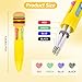 LiYiQ 100 PCS Multicolor Pen in One Fun 4-in-1 Cute Pens Bulk Kawaii Cool Ballpoint Pens Fun Gifts