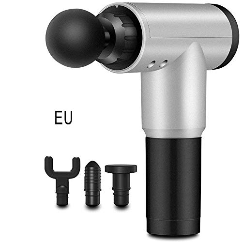 CHZHENG Handheld Deep Tissue Massage Gun Deep Muscle Massager Gun Muscle Gun Chrome, Impact Gun Movement Recovery Fascia Grab,C