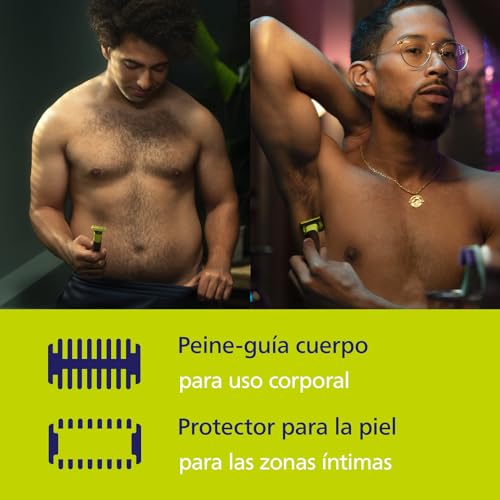 Miniatura 5 de Philips OneBlade 360 con Bluetooth, Recortadora para Barba y Cuerpo, Afeitadora Eléctrica Hombre, Depilación masculina, 2 Cuchillas, 5 Longitudes, 60 minutos de uso con 1 hora de carga, QP4631/30