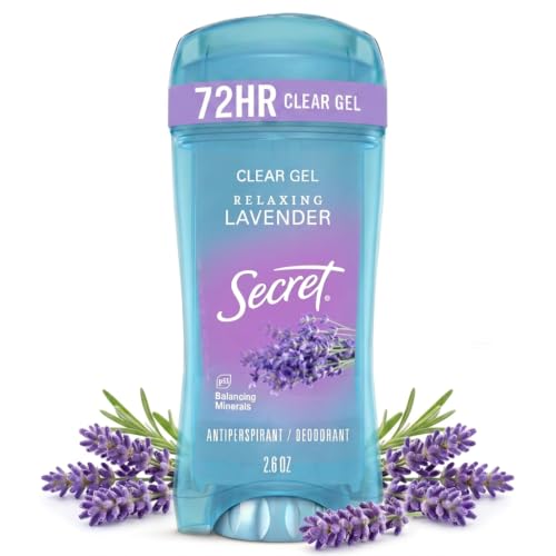 Secret Fresh Antiperspirant Deodorant for Women, 72hr Breathable Sweat & Odor Protection, Instant Freshness & Gentle, PH Balancing Minerals, Clear Gel, Relaxing Lavender Scent, 2.6 oz - image 1