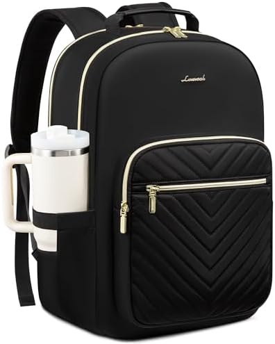 LOVEVOOK Laptop Backpack for Women with Giant Tumbler Holder 15.6...