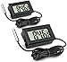 ZHITING Termómetro LCD digital Monitor de temperatura con sonda externa para refrigerador Congelador Refrigerador Acuario Acuario （2PCS）