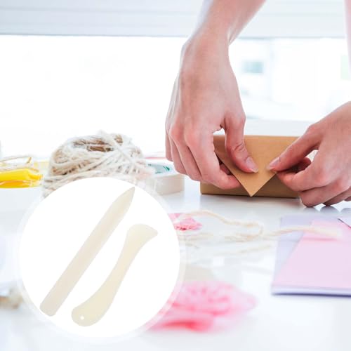 image for Ptwola 9Pcs Bone Folder Tool Plastic Bone Folder Paper Creaser Set Sco