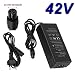 Produktbild TOP CHARGEUR * Netzteil Netzadapter Ladekabel Ladegerät 42V für 36V 2A Li-ION Lithium Batterie Ladegerät für 10 Series 36V Elektrofahrrad E-Bike Stecker: 3-Prong Inline 12mm 3P GX16