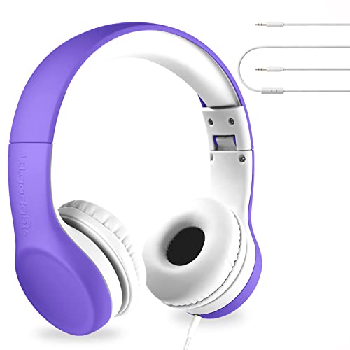 LilGadgets Connect+ Foldable Wired Kids Headphones (Purple)