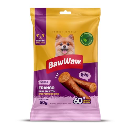 Bifinho Baw Waw para Cães Pequeno Porte Sabor Frango 50g