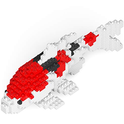 Koi Fish 01S JEKCA maqueta de pez carpa bloques miniatura rompecabezas 3D adulto