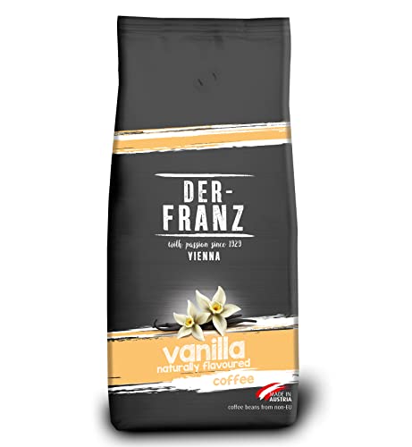 Der-Franz Kaffee, aromatisiert mit Vanille, Intensität3/5, Arabica und Robusta Kaffeebohnen, 1000 g