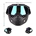 PiscatorZone Kids Goggles Mask Tactical Goggles with Detachable Face Mask for Cycling Skiing Outdoor Children CS Paintball (Colorful)