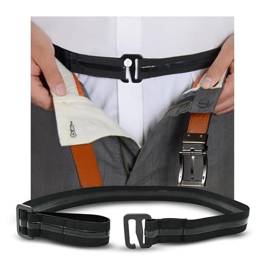 Shirt Stay Plus Tuck-It Belt Style Shirt Stay for Men Police from (Made in USA -Standard Size, Select Series) Shirt Tucker Holder for Law Enforcement