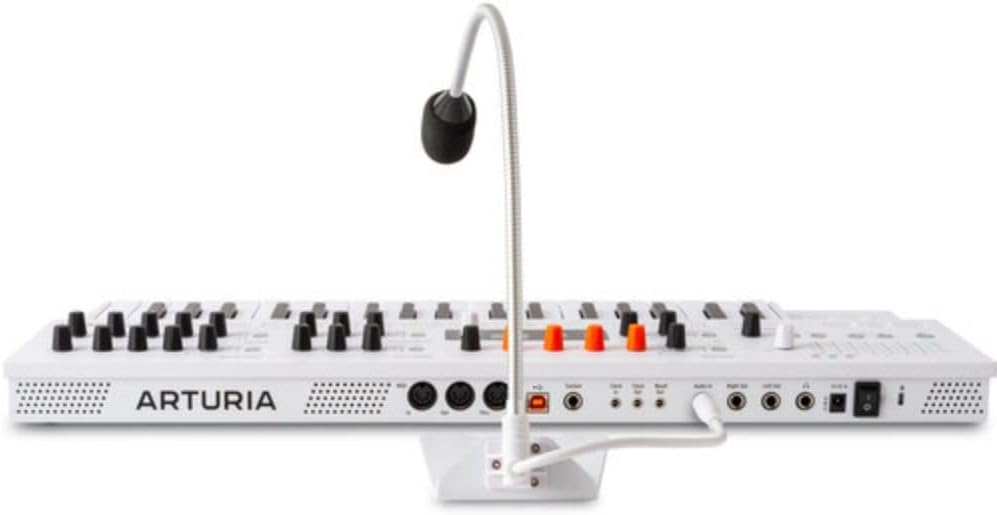 Arturia MiniFreak Vocoder 6-Voice Spontaneous Algorithmic Synthesizer Gooseneck Bundle with Polsen HPC-A30 Closed-Back Studio Monitor Headphones, Kellards MID-P10T Pro MIDI to MIDI Cable 10 Feet