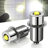 Qasim P13.5S LED Flashlight Bulb 3-12V White PR2 PR3 Led Conversion Replacement Bulbs Torch Lantern Work Flashlight 3W 3V 3.8V 4.5V 6V 9V 12V for 2-8C&D LED Bulbs,2Pack