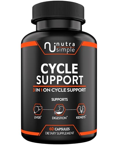 Cycle Support Supplement for Men & Women - Natural Liver Cleanse Detox & Repair - Gut Health & Kidney Support with Milk Thistle Beet Root Dandelion Choline Artichoke Extract - 60 Capsules