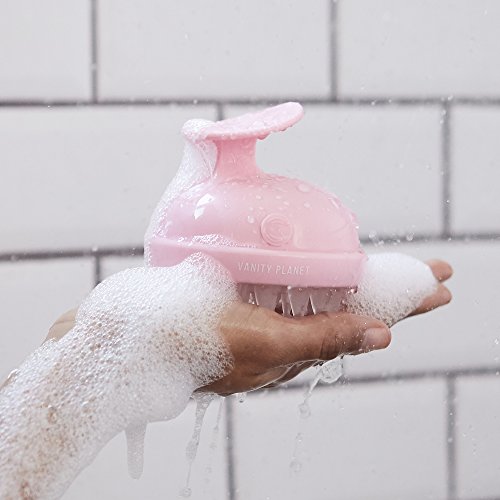 Vanity Planet Groove Scalp Massager (Pucker-up Pink) Rejuvenating Handheld Shampoo Brush, 2-Speed Vibrating, Water Resistant - Thumbnail 7
