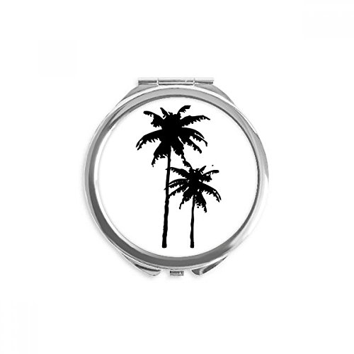 Miroir de poche palmier multicolore idéal pour vos retouches maquillage à la plage
