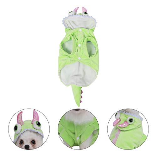 POPETPOP Dinossauro CÃ£o Traje Do Dia Das Bruxas Pet Dino Hoodies Pano para Teddy Chihuahua Yorkshir