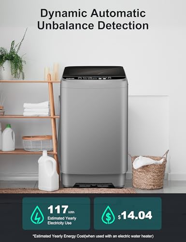 Image of Portable Washer - Full-Automatic Washing Machine w /Drain Pump,2.4 Cu. Ft.