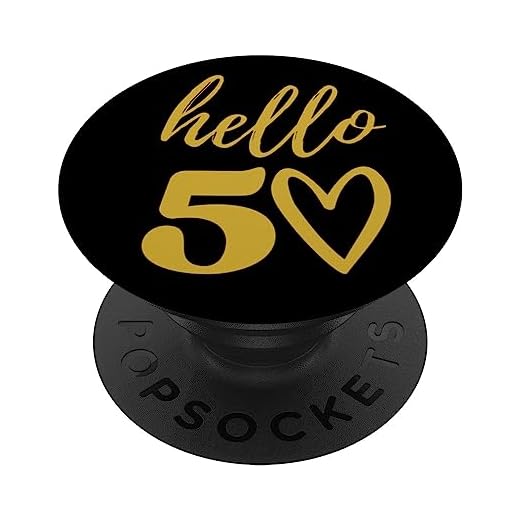 Camiseta de cumpleaños Hello 50 Hello Fifty T para 50 años PopSockets PopGrip Intercambiable
