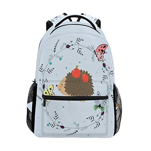Erizo Art Mochila Escolar Impermeable Mochilas Escolares para Estudiante Adolescentes Niñas Niños