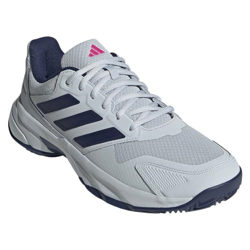 adidas Herren CourtJam Control 3 Clay Tennis Shoes, Halo Blue/Dark Blue/Team Shock pink 2, 46 EU – Ansicht 4