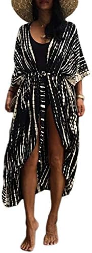 Bsubseach Black Tie Dye Long Cover Ups