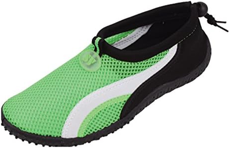 Zapatos de playa ajustables para llevar cada día a la piscina acuática o al surf para hombre color verde