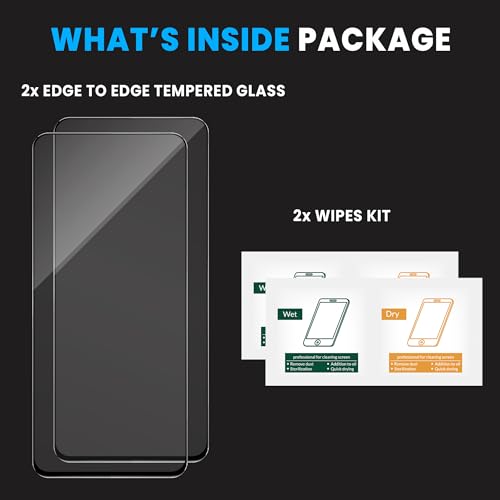 Image of ArmourPro Military Grade Gorilla Tempered Glass Compatible For Realme Narzo 70X (6.72 Inch) With Easy Installation Kit for Smartphone| Edge To Edge Coverage | Black, Pack of 2