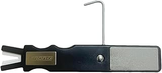 TronX 3-in-1 Hockey Ice Skate Blade Sharpening Tool - 3-in-1 Skate Tool with Replaceable Honing Stone, Re Edger, and Lace Puller - Multi-Function Ice Skate Sharpener for Hockey Skates