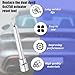 SWPHRT Car DPS6 Dual Clutch Transmission Reset Tool, 6mm 14 Spline Socket DSG Vehicle Dual Clutch Actuator Motor Release Wrench Tool, Compatible with Fiesta Focus Transit Connect