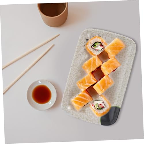 Set de 2 platos japoneses rectangulares para sushi miniatura 3