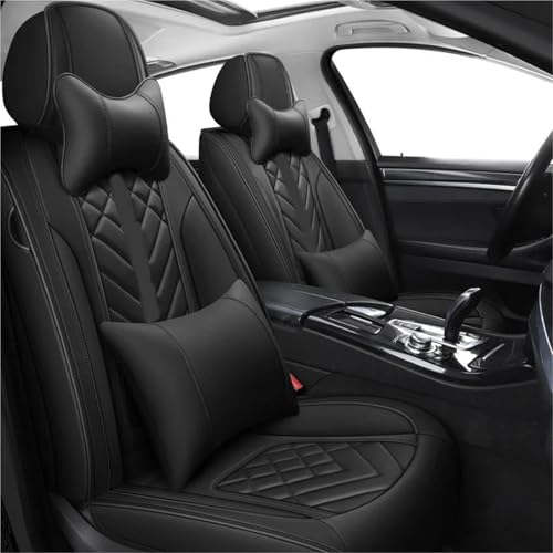 Ensembles de housses de siège de voiture universelles en cuir noir pour auto Ev6 X5