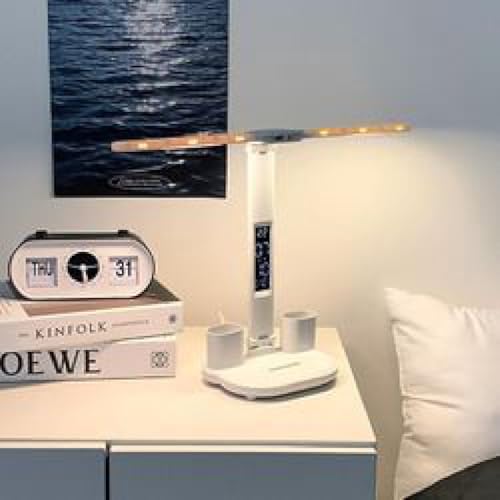 Luminária Moderna de Bancada LED Ajustável com Braço Articulado e Luz Regulável, Botão Touch com 3 N