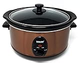 BETTER CHEF, IMPRESS, IM-456C, 3.5 LITER SLOW COOKER COPPER METALLIC WRAP BLACK REMOVABLE STONEWARE CROCK 3.7 QUART SIZE