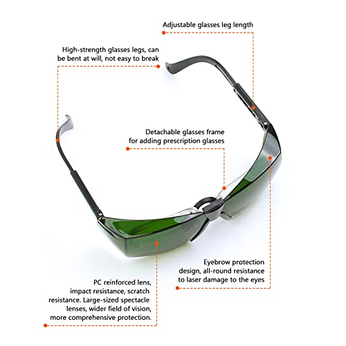 Óculos de proteção a laser IPL 200nm-2000nm e proteção ocular de cosmetologia de beleza Óculos de se