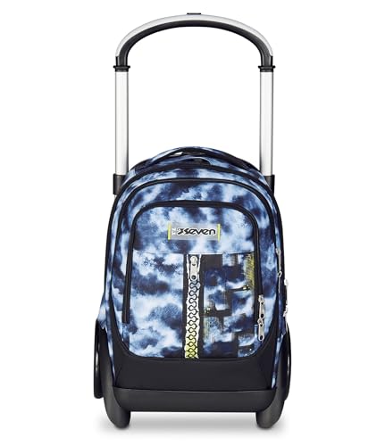 Seven Trolley Scuola Sganciabile Tyre, Grigio, Zaino Con Carrello Sganciabile