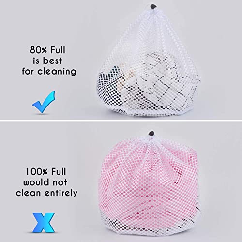 Yoassi Upgraded 4 Misure Sacchi Da Lavatrice Per Bambini Materiale Non Fluorescente, Sacchetti Rete Di Lavaggio Con Coulisse, Laundry Bag Wash Bag Per Maglieria, Pantaloni, Vestiti Delicati 4 Pezzi - 6