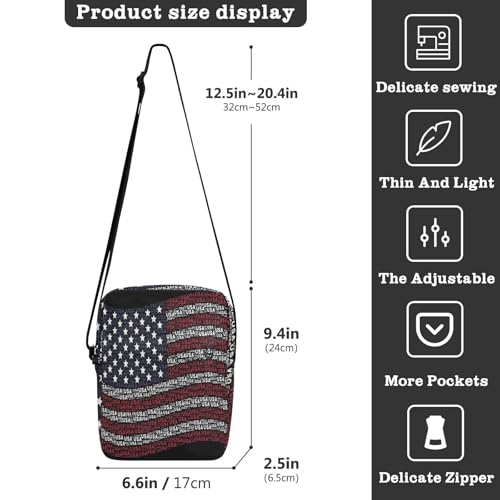 Usa State Flag American messenger bags crossbody bag men Cross Body Purses Adjustable Strap for Shopping outdoor sports3