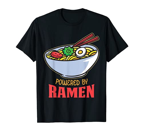 Powered By Ramen Japanese Kawaii Noodle Anime Food Fan Soup Camiseta Cover