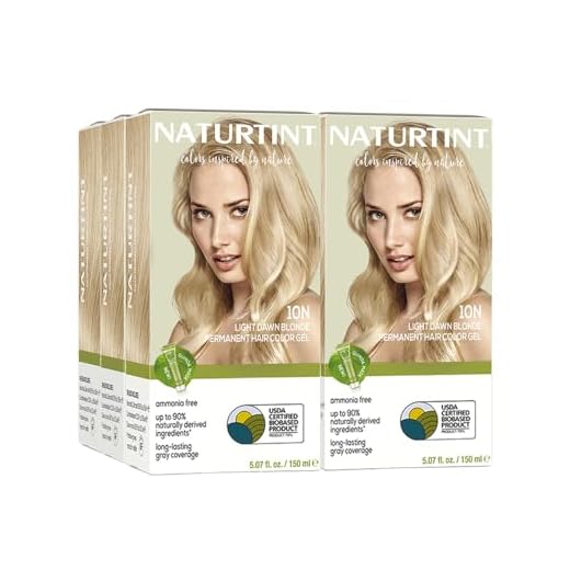 Naturtint Permanent Hair Color 10N Light Dawn Blonde (Pack of 6), Ammonia Free, Vegan, Cruelty Free, up to 100% Gray Coverage, Long Lasting Results