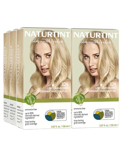 Image of Naturtint 10N Light Dawn Blonde Permanent Hair Color (Pack of 6), Ammonia Free, Vegan, Cruelty Free, up to 100% Gray Coverage, Long Lasting Results (Packaging may vary)
