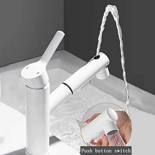 Robinet de salle de bain extractible monotrou pour éviter les éclaboussures - 6