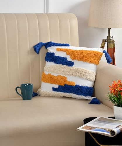 Image of Sofa Cushion Cover Cotton | Cushion Covers 16 inch x 16 inch | Living Room Cushion Covers | Pack of 1 Multicolor