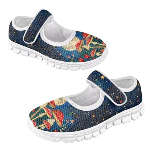 Trippy Mushroom Print Kids Mary Janes Shoes Non Slip Flower Girl Shoes School Sneakers Dress Shoes2