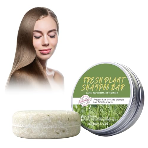 Fresh Festes Shampoo Rosmarino, Rosmarino Shampoo Bar Naturale Anti-Perdita Dei Capelli Organico Solido Shampoo Bio Sapone Per Crescita dei Capelli Volume Per Capelli Grassi & Capelli Secchi