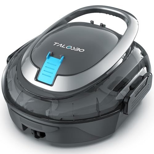 (2026 Upgrade) TALOSBO S2 Robot Piscina,Doble Filtración, Doble Motor Robot Limpiafondos Piscina Sin Cable, 90 Min Autonomía, Autoaparcable, para Piscinas de Fondo Plano 75 m²