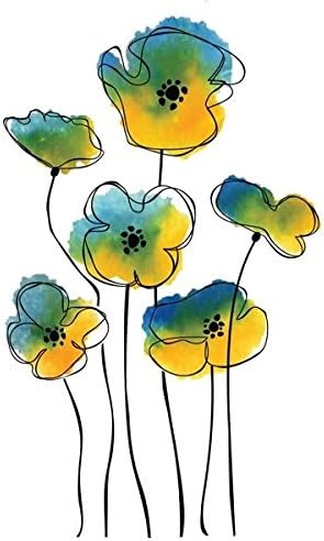 Rubbernecker Stamps - Sketch Poppies Stamp Set