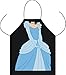 YunKo Princess Skirt Cinderella Funny Kitchen Apron Funny Creative Cooking Aprons for Men Boyfriend Gifts,Black